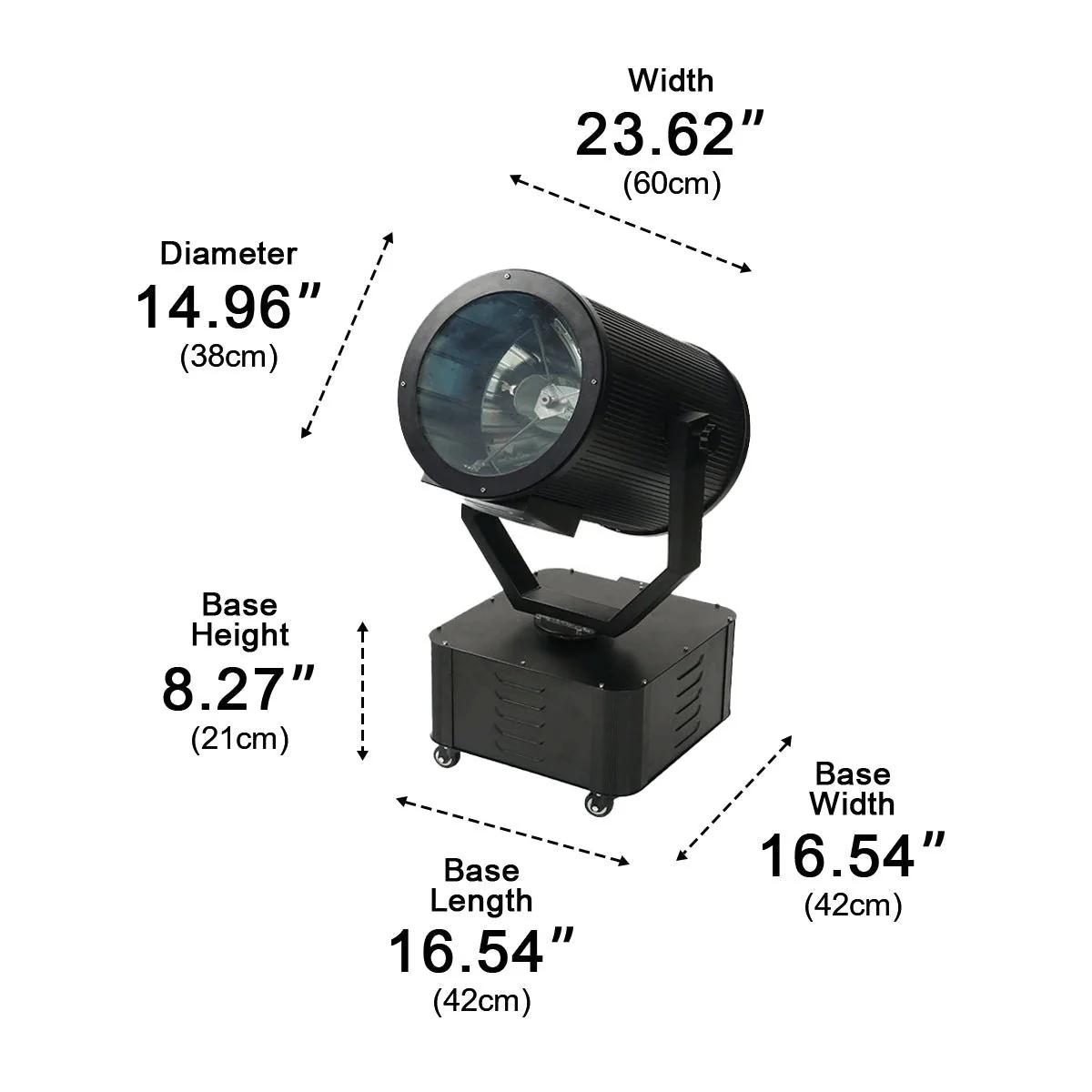 1000W/2000W Outdoor Super Bright Aerial Spotlight Remote Searchlight - Image 9