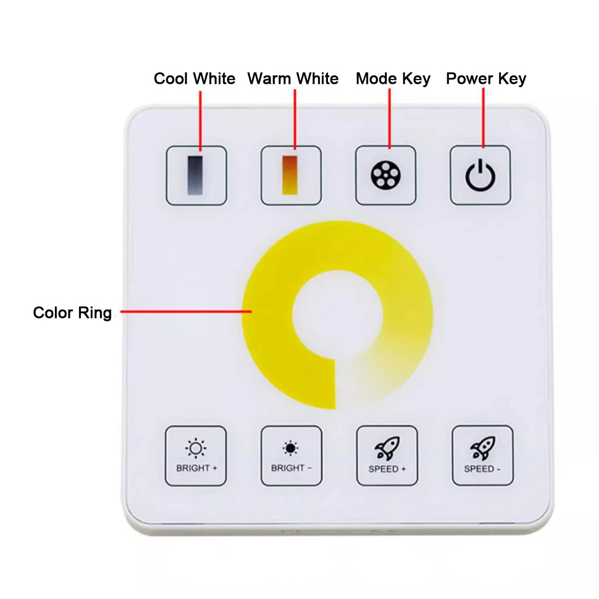 12/24V 10A LED Light Dimmer Wall Switch Controller For LED Flexible Linear Light - Image 4