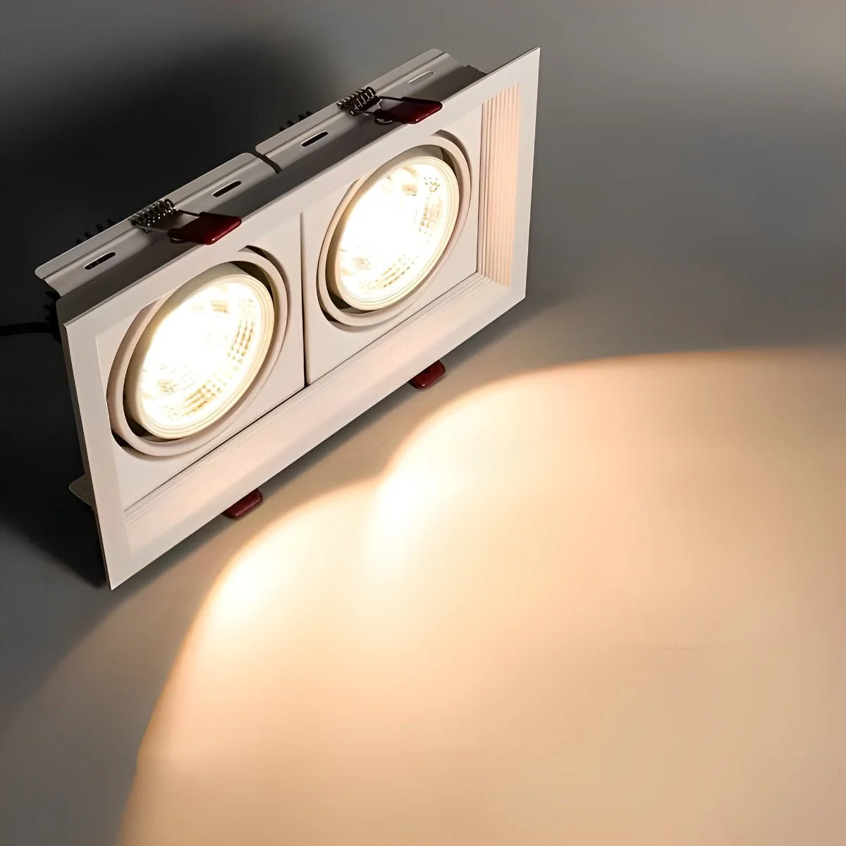 Rectangular Lights Adjustable Three Step Dimming Recessed Spotlight - Image 4