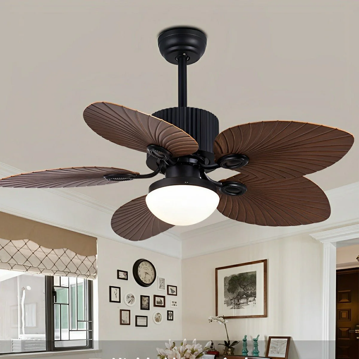 20.47 '' DC Motor Variable Frequency 5-Leaf Palm Leaf Ceiling Fan - Image 8