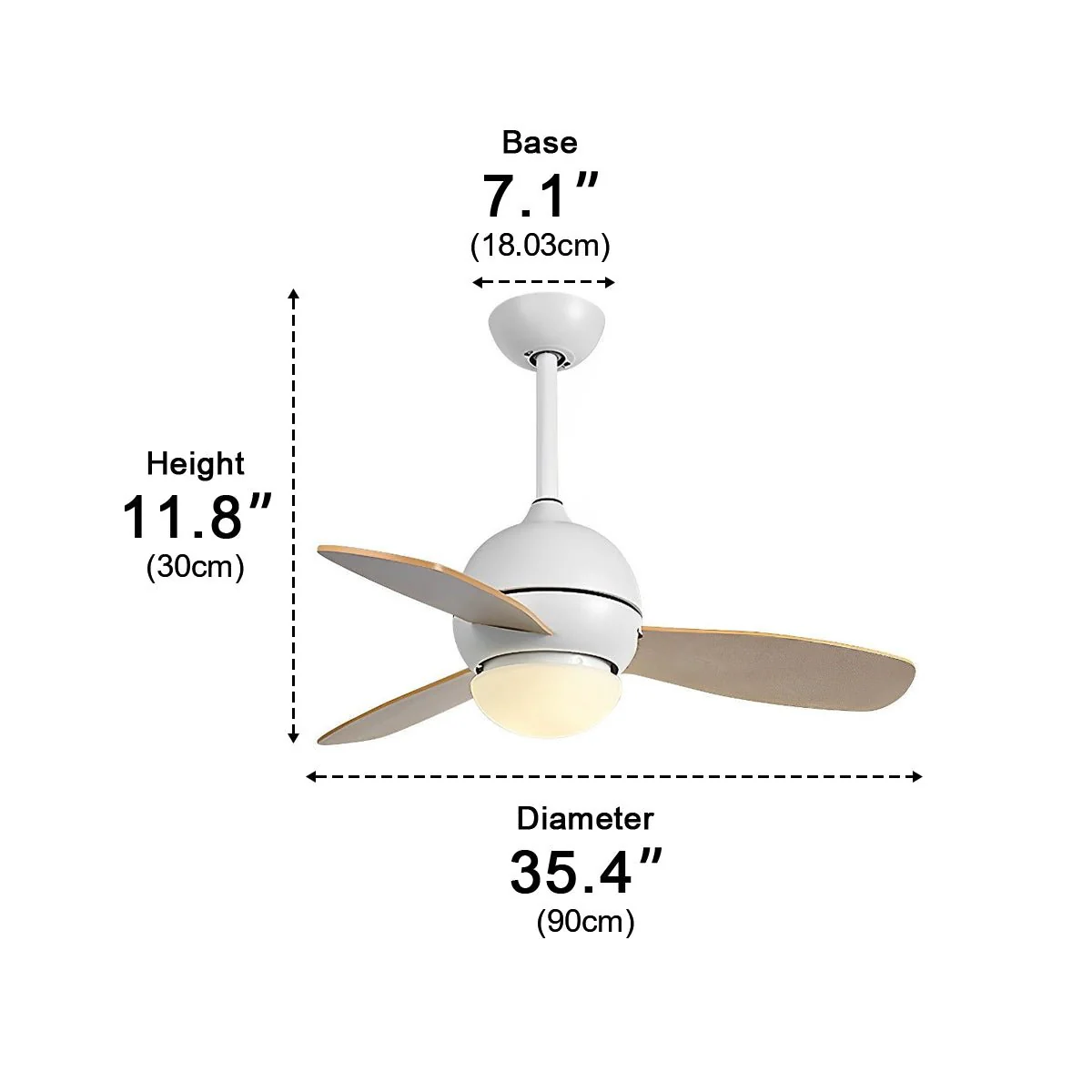 Nordic Minimalist LED Ceiling Paddle Fan DC Motor with Remote Control Fan - Image 13