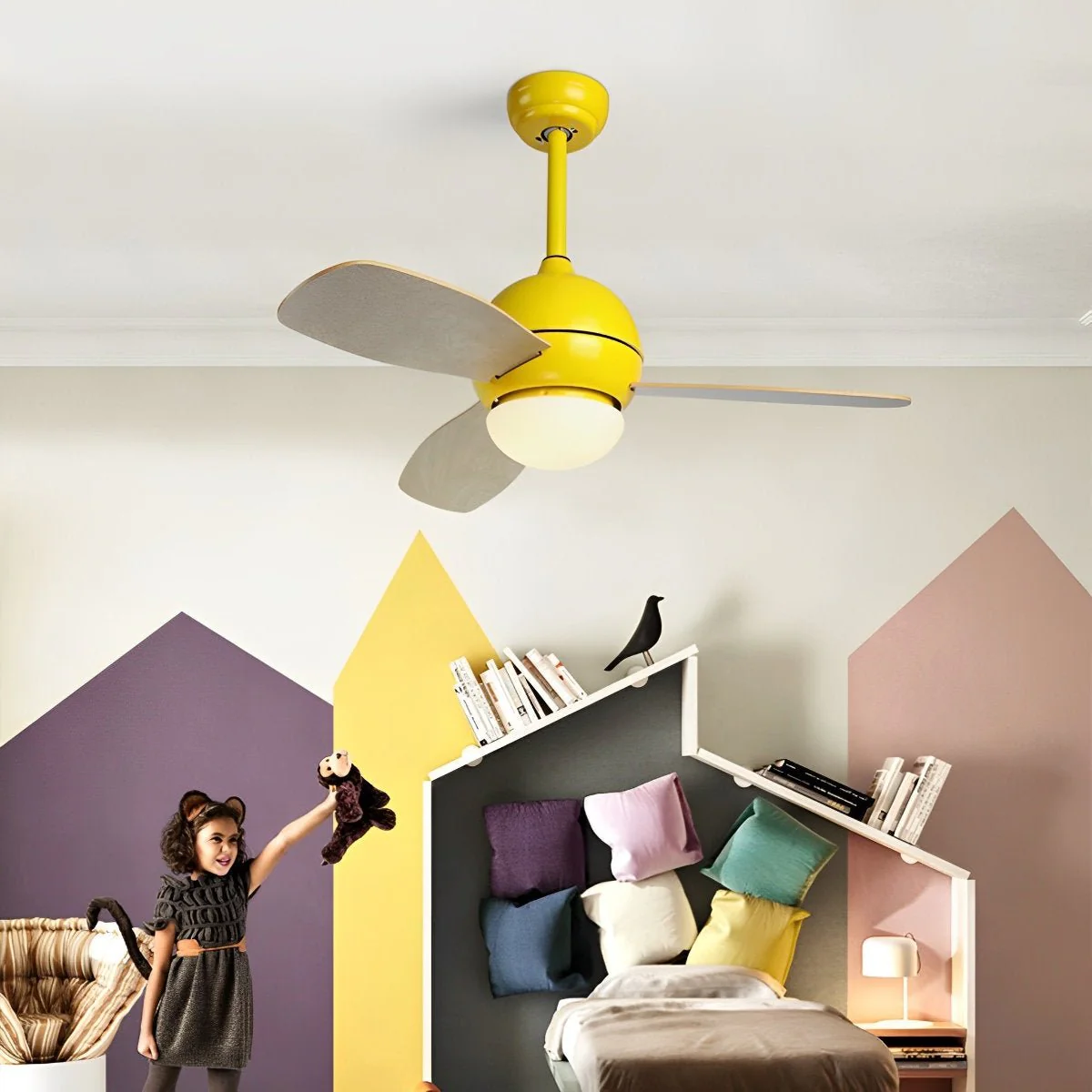 Nordic Minimalist LED Ceiling Paddle Fan DC Motor with Remote Control Fan - Image 3