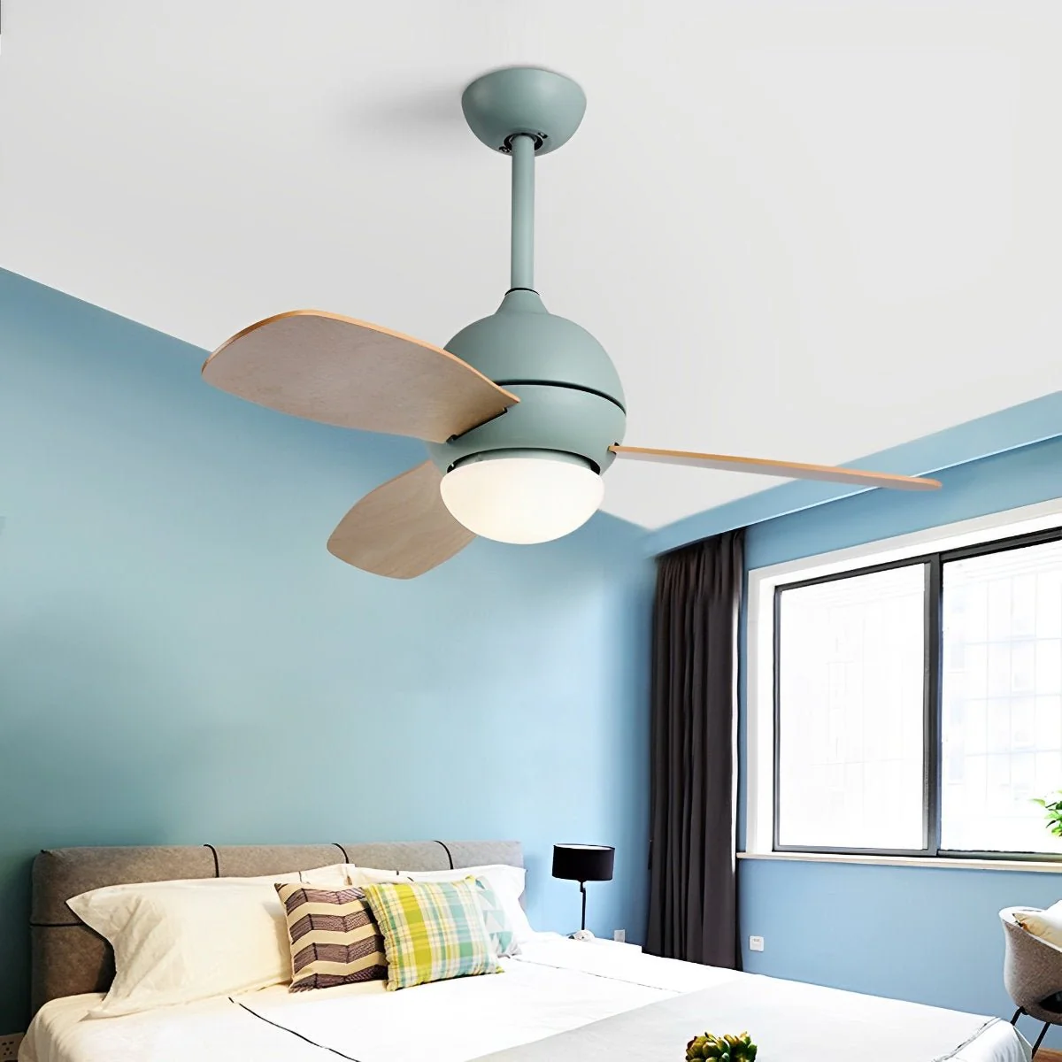 Nordic Minimalist LED Ceiling Paddle Fan DC Motor with Remote Control Fan - Image 4