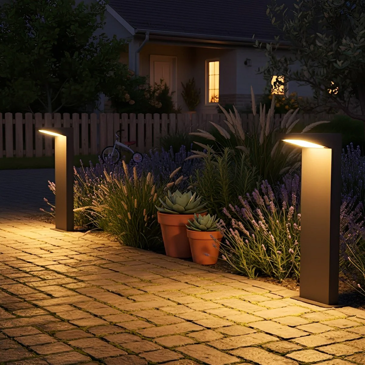Waterproof Solar Side Standing LED Outdoor Post Lights Pathway Lights