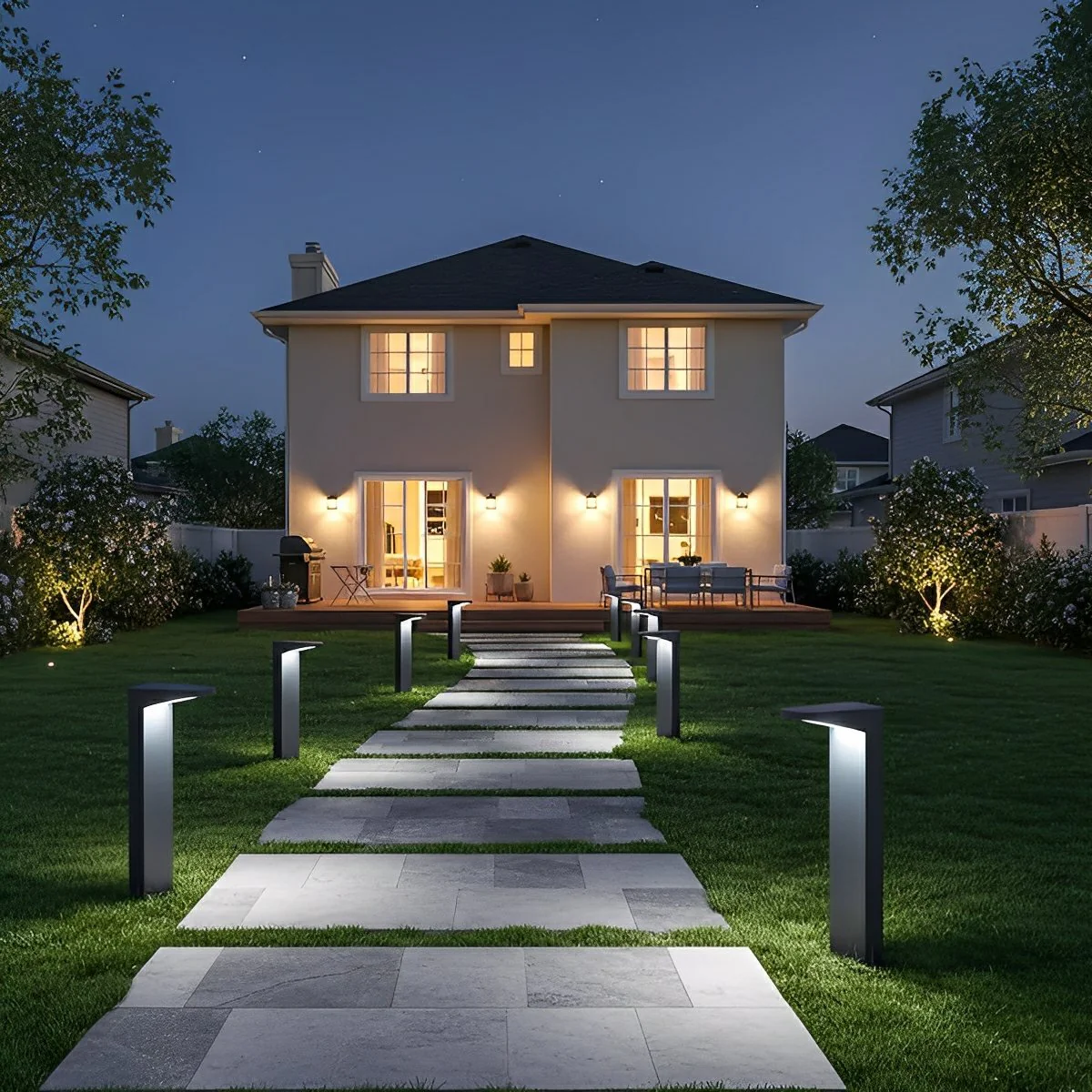 Waterproof Solar Side Standing LED Outdoor Post Lights Pathway Lights - Image 6