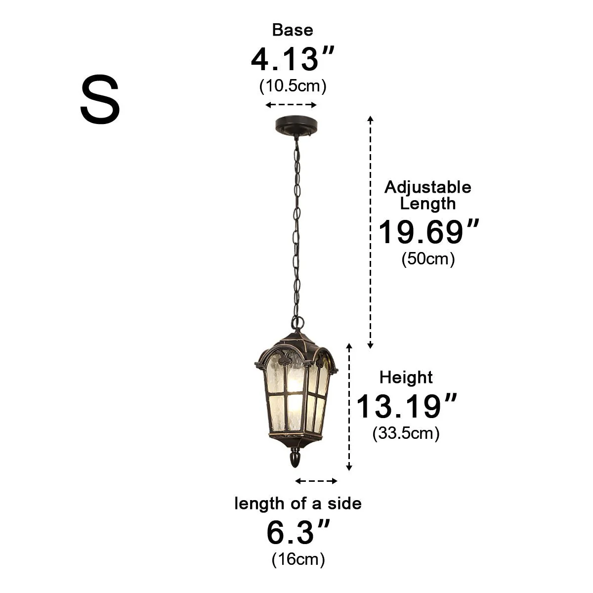 Ancient Rome Rustic Cross Waterproof Outdoor LED Lantern Pendant Lights - Image 13