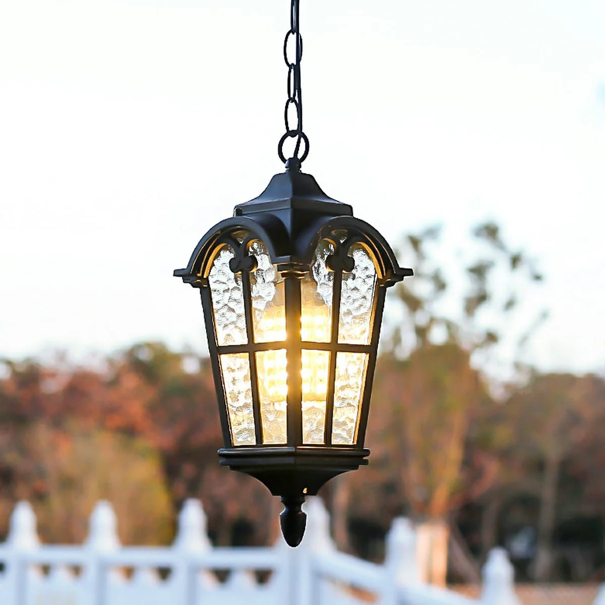 Ancient Rome Rustic Cross Waterproof Outdoor LED Lantern Pendant Lights - Image 3