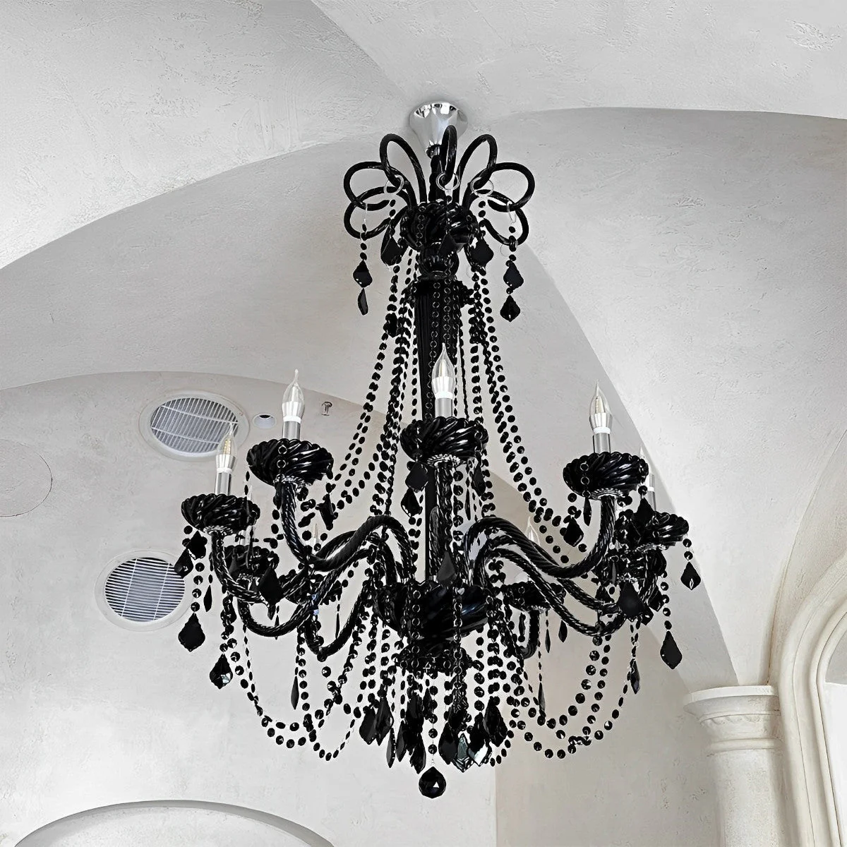 Black Palace Candle Branch Crystal Chandeliers Light - Image 12