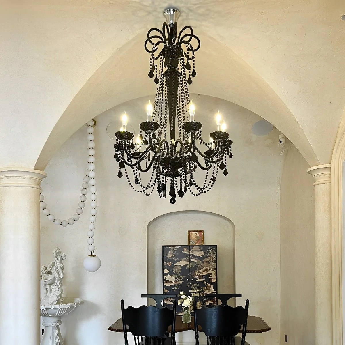 Black Palace Candle Branch Crystal Chandeliers Light - Image 13