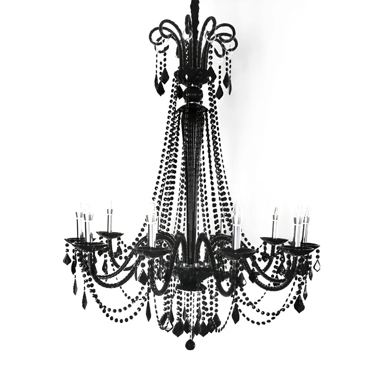 Black Palace Candle Branch Crystal Chandeliers Light - Image 5