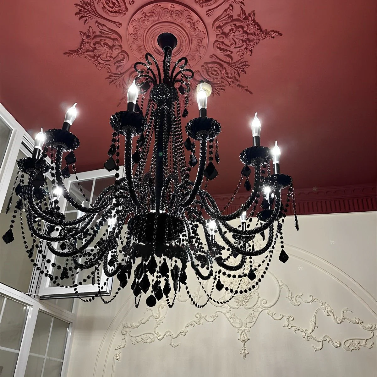 Black Palace Candle Branch Crystal Chandeliers Light - Image 6