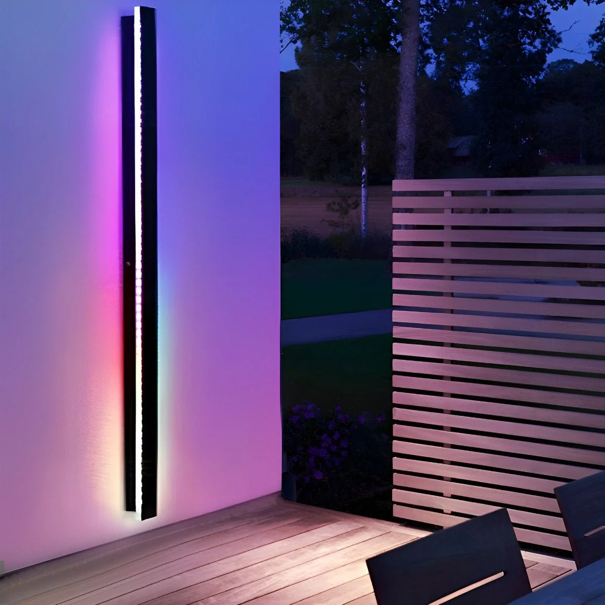 Black Long Strip LED RGB IP65 Waterproof Outdoor Wall Mount Lighting - Image 7