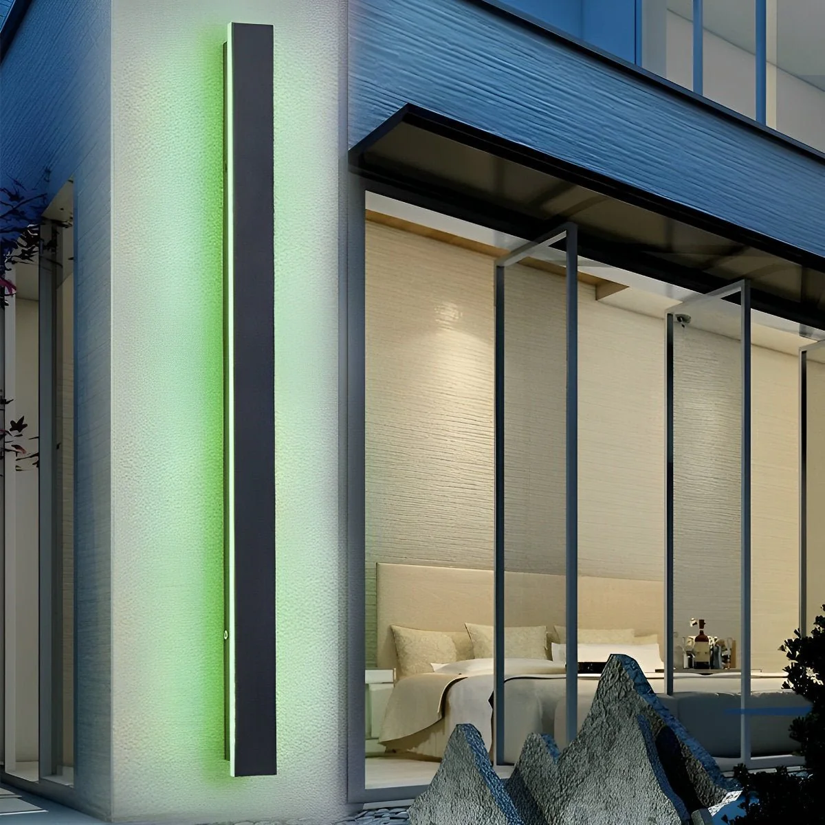 Waterproof Modern Black Long Strip LED Sconce Light Frosted Wall Light - Image 10