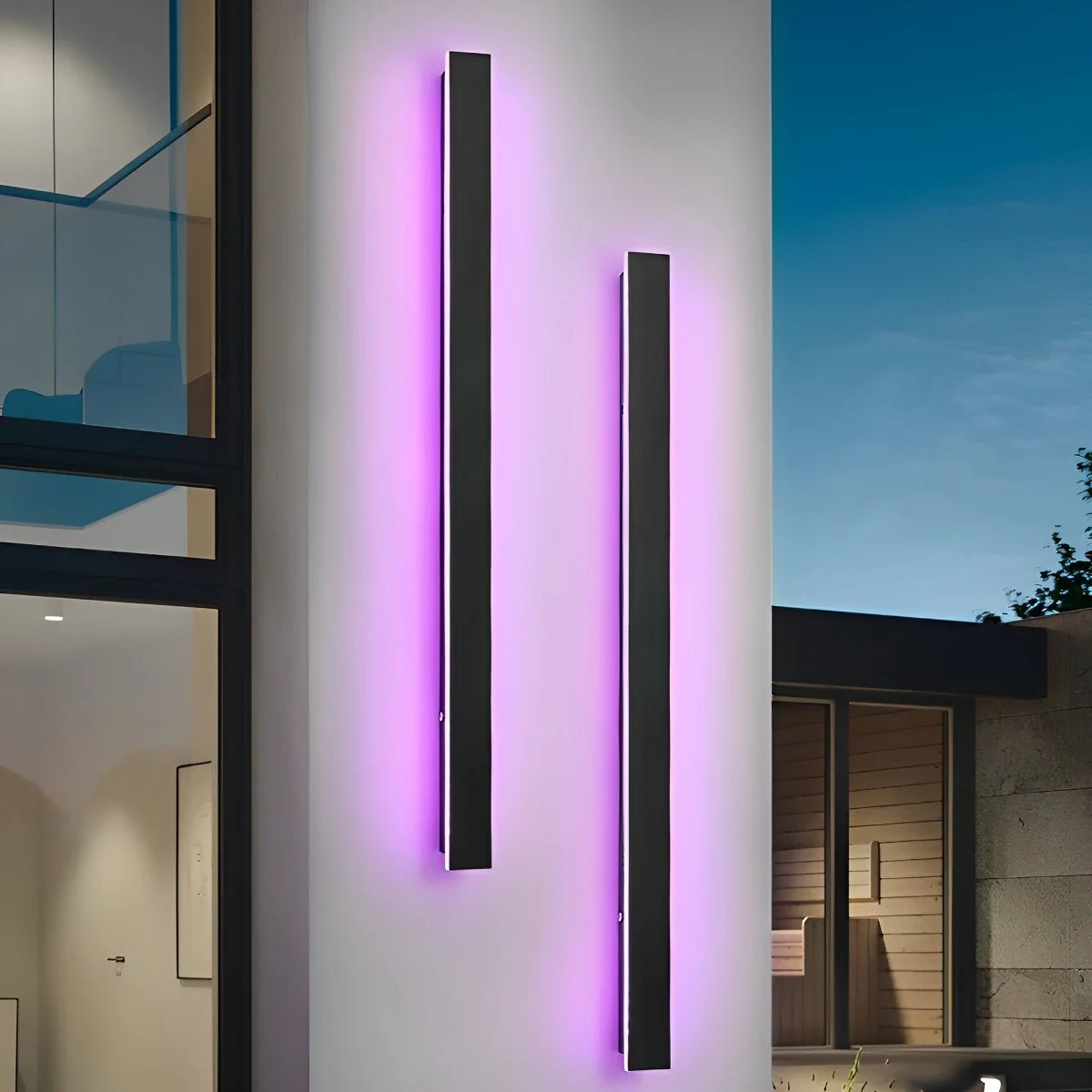 Waterproof Modern Black Long Strip LED Sconce Light Frosted Wall Light - Image 11