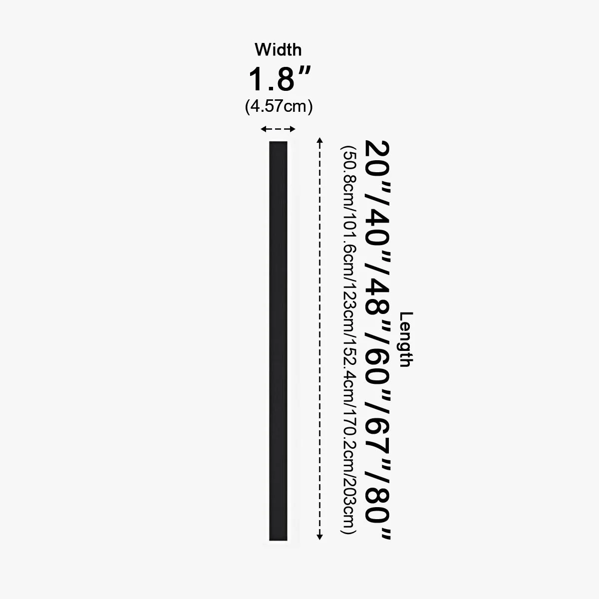 Waterproof Modern Black Long Strip LED Sconce Light Frosted Wall Light - Image 18