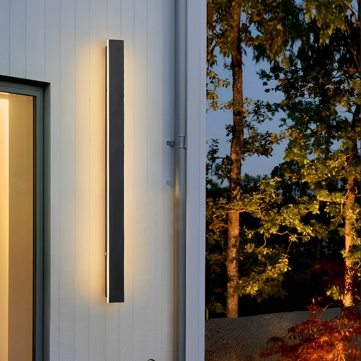Waterproof Modern Black Long Strip LED Sconce Light Frosted Wall Light - Image 3