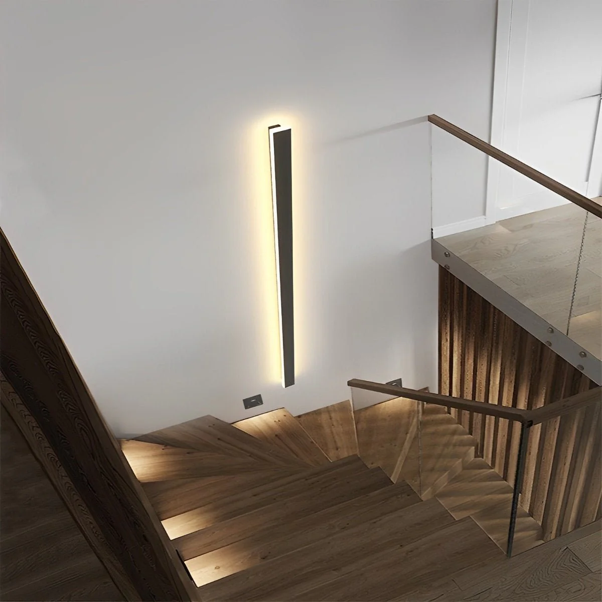 Waterproof Modern Black Long Strip LED Sconce Light Frosted Wall Light - Image 4