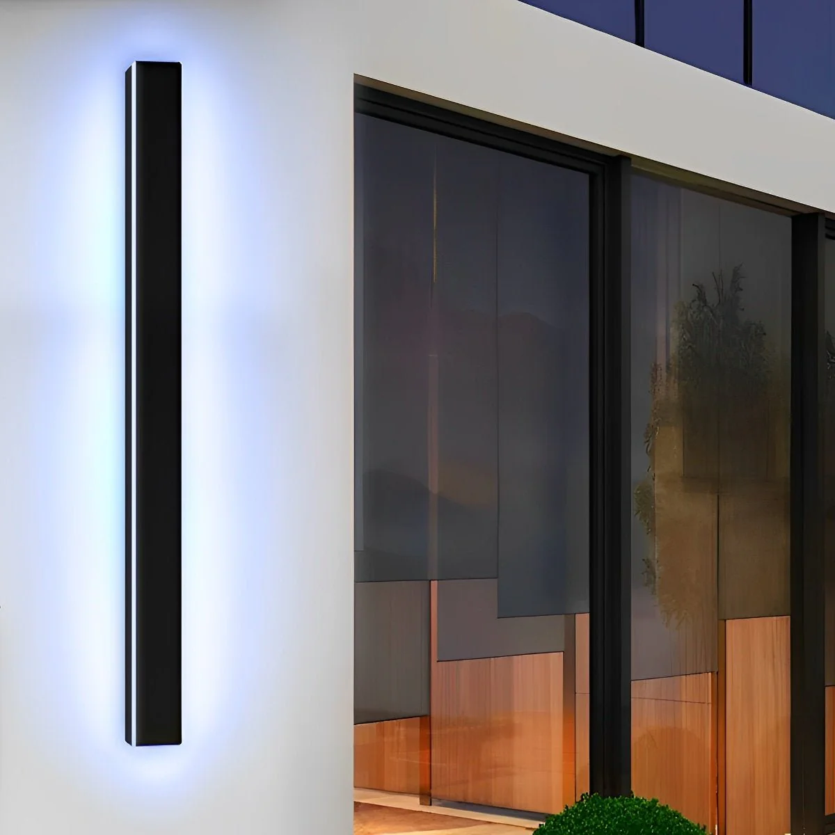 Waterproof Modern Black Long Strip LED Sconce Light Frosted Wall Light - Image 8