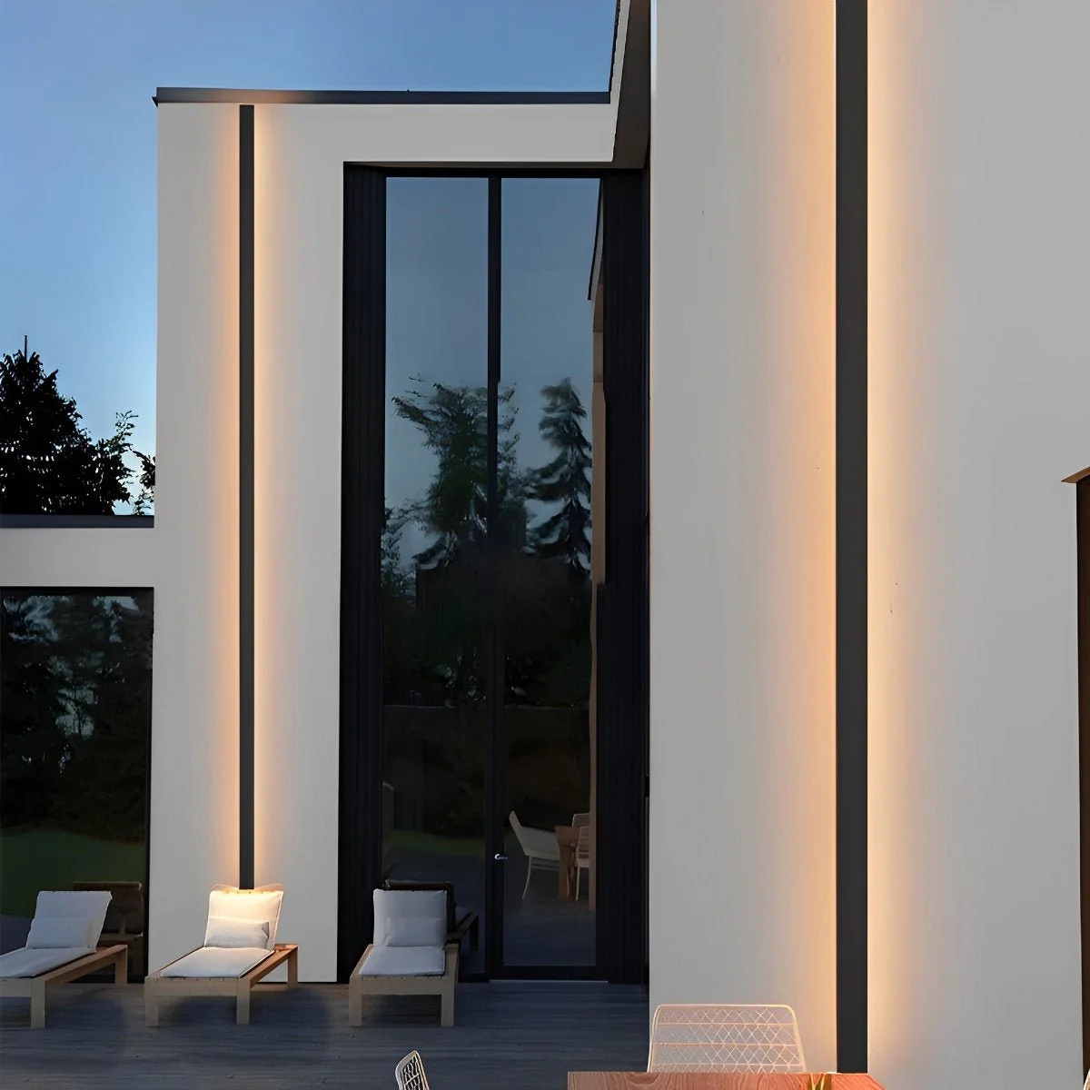Waterproof Modern Black Long Strip LED Sconce Light Frosted Wall Light - Image 9