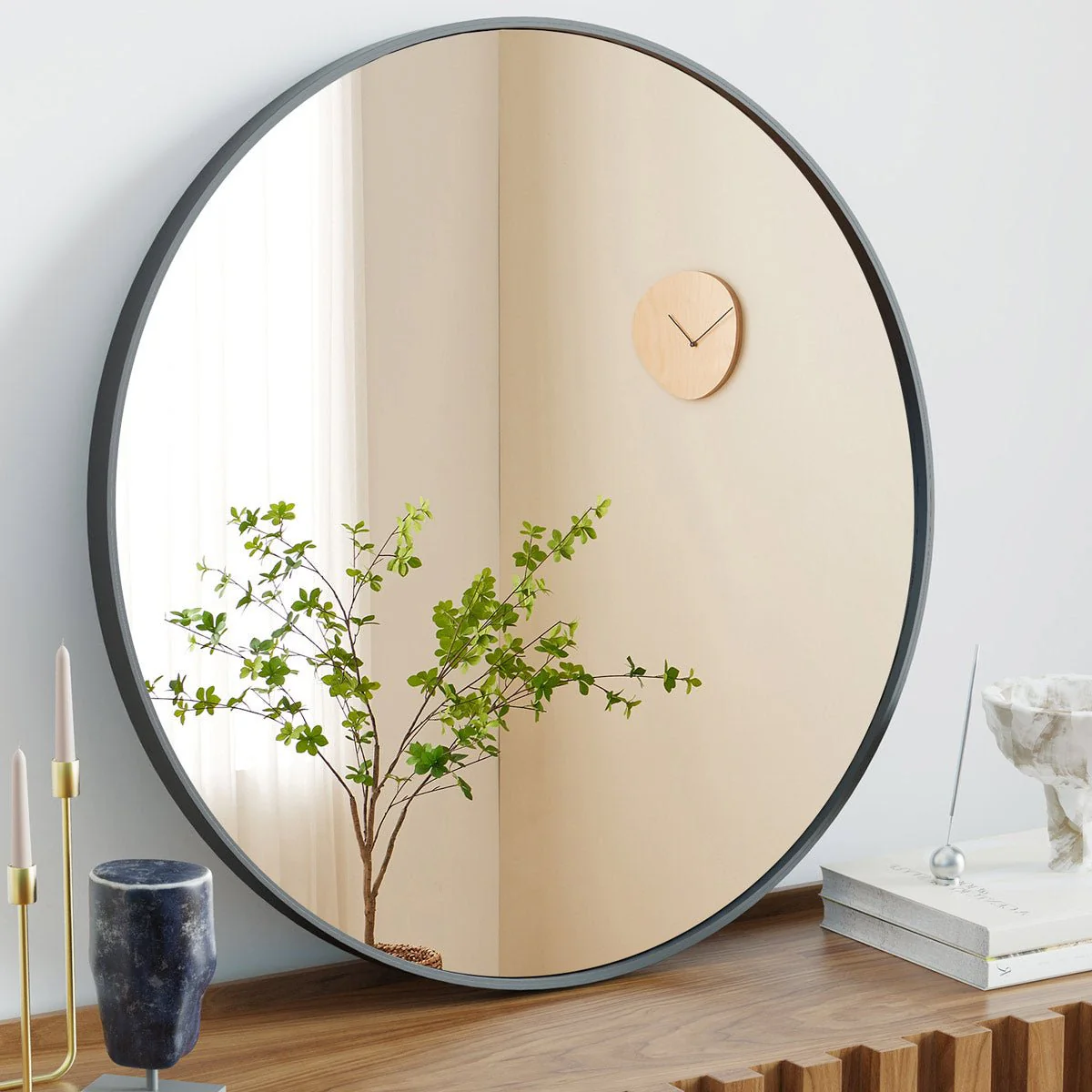20 inch Round High-definition Wall Makeup Mirror Vanity Mirrors - Image 3