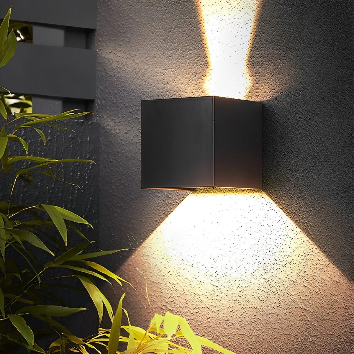 Black Square Up Down LED Lighting Exterior Porch Lights - Image 4
