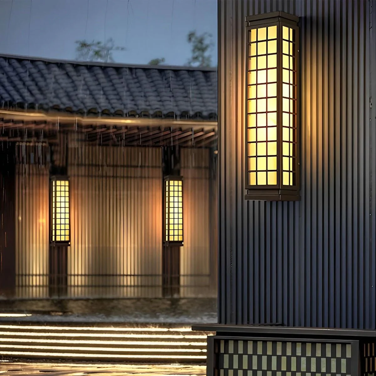 Classic Rectangular Waterproof Vintage Outdoor Wall Lights - Image 4