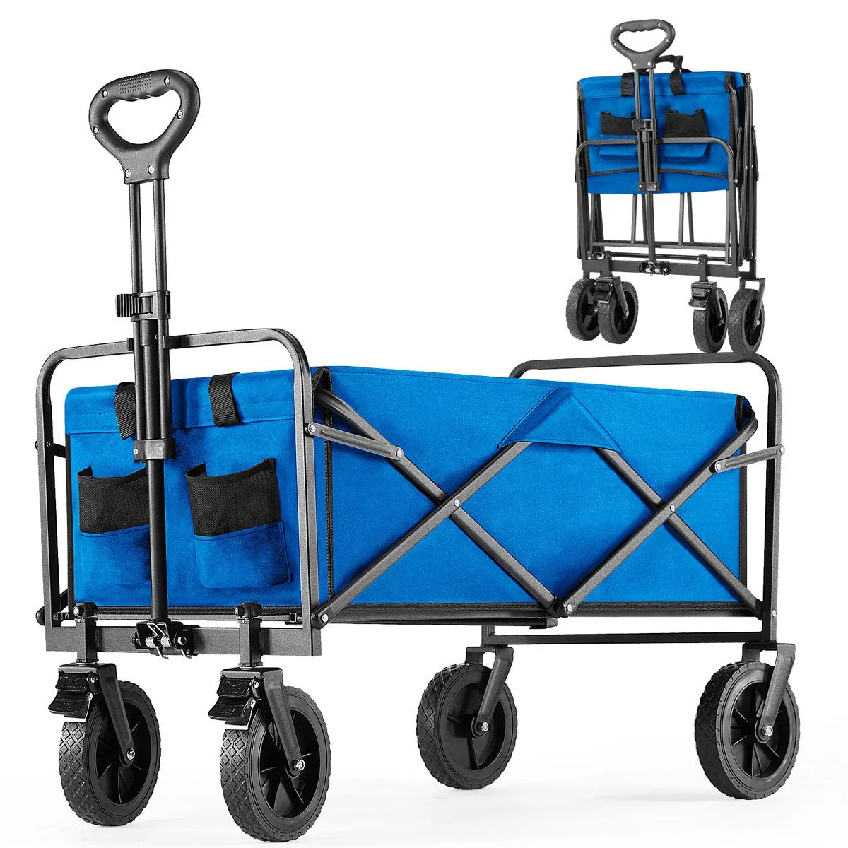 Heavy Duty 600D Folding All-Terrain Wagon Cart for Camping & Shopping, 330lbs - Image 8