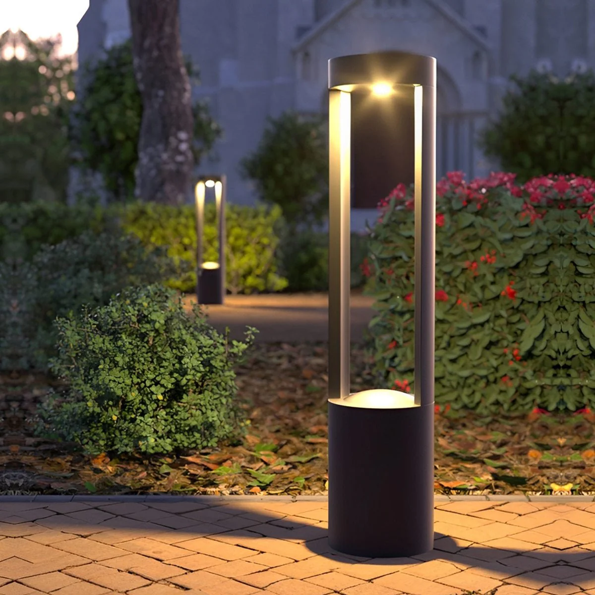 Waterproof Hollow Cylindrical Shaped LED Lamp Post Lights - Image 3