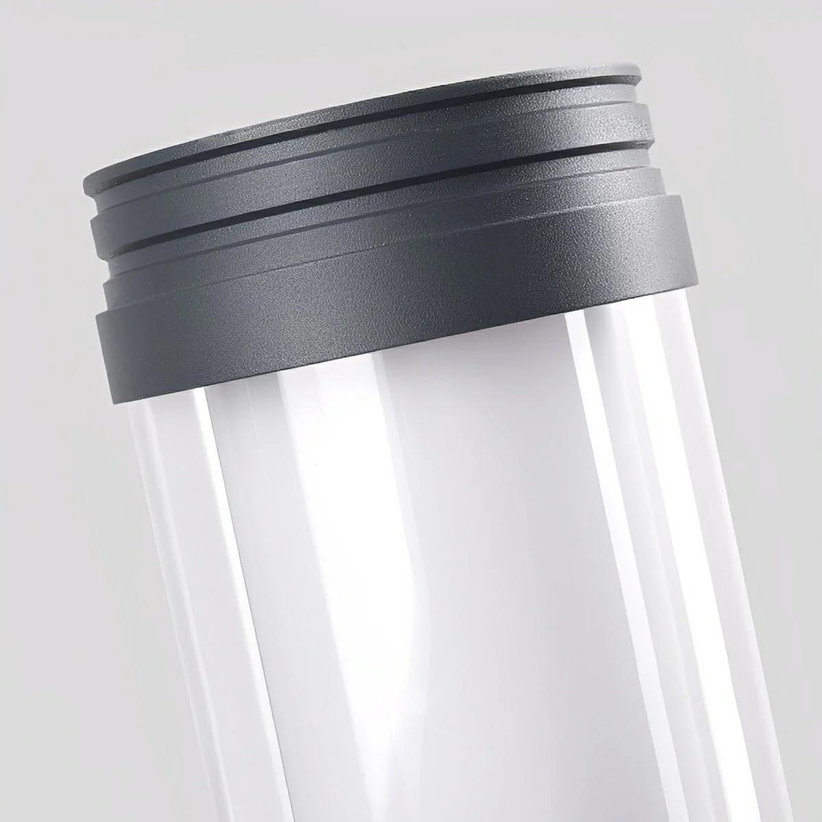 Cylinder LED Black Modern Outdoor Pathway Pole Lights - Image 7