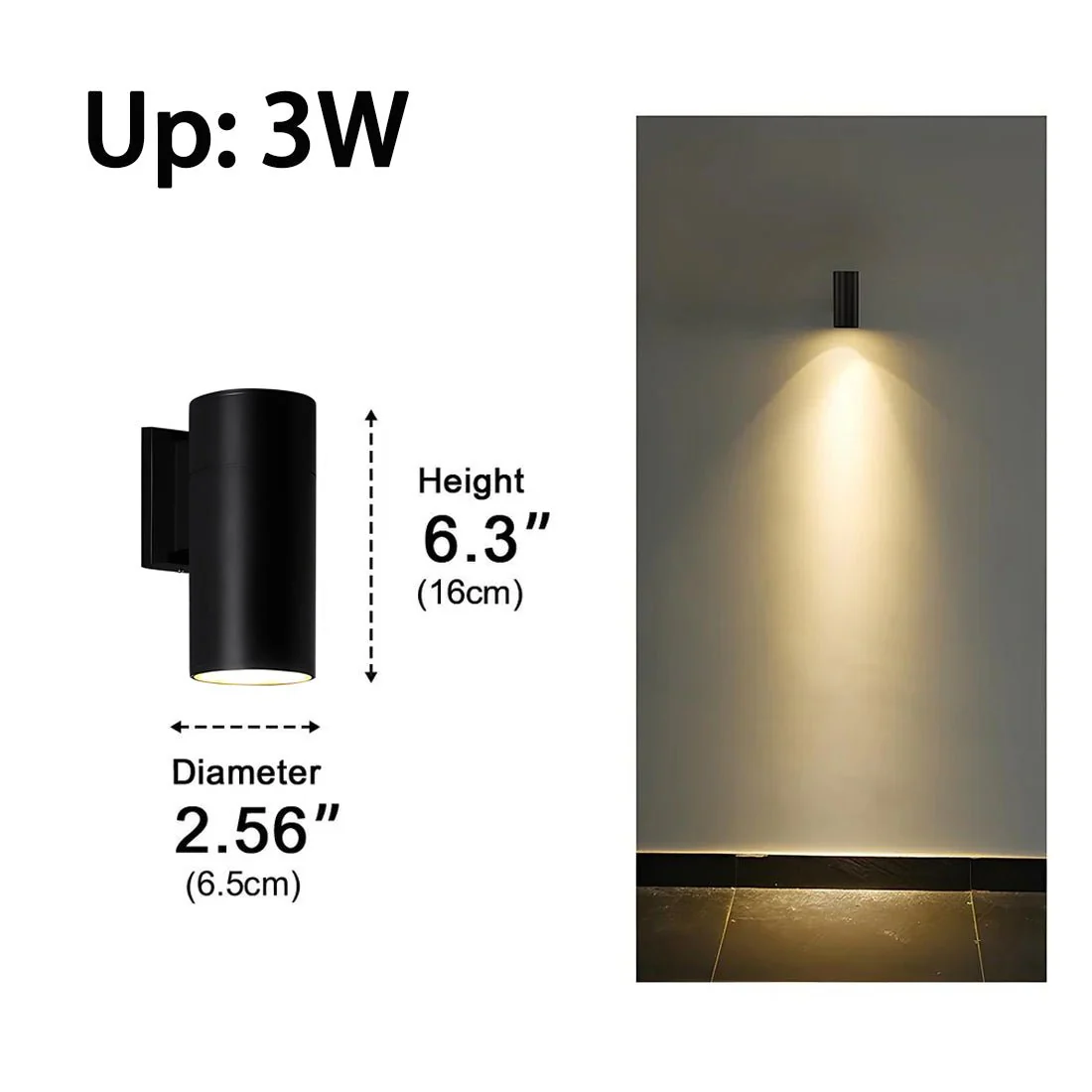 Cylinder Waterproof Outdoor Up and Down LED Exterior Wall Lights Spotlight - Image 10