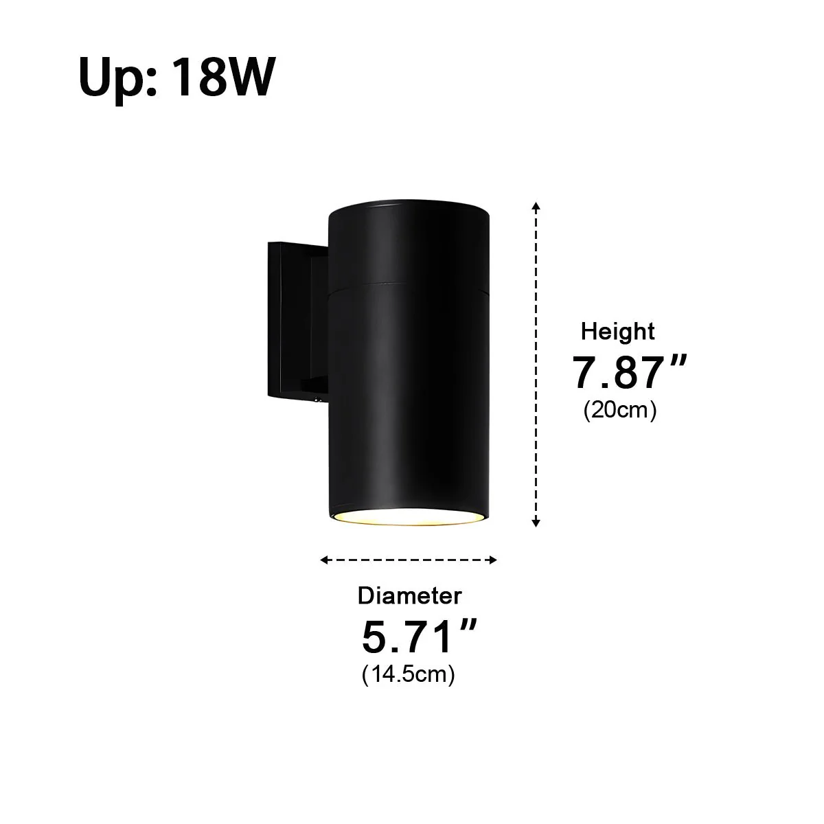 Cylinder Waterproof Outdoor Up and Down LED Exterior Wall Lights Spotlight - Image 12