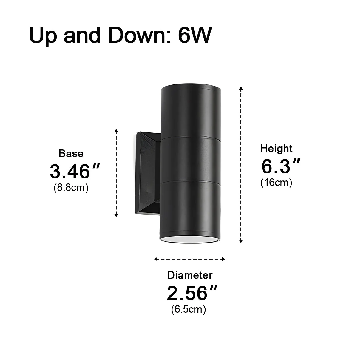 Cylinder Waterproof Outdoor Up and Down LED Exterior Wall Lights Spotlight - Image 13