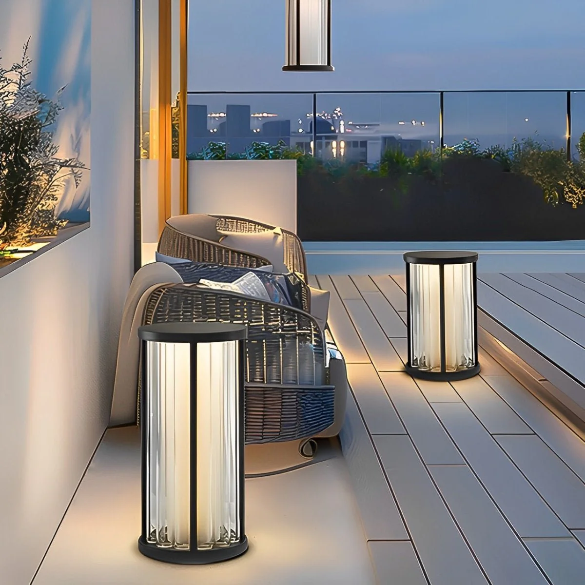 Cylinder Waterproof LED Outdoor Floor Lamp - Image 3