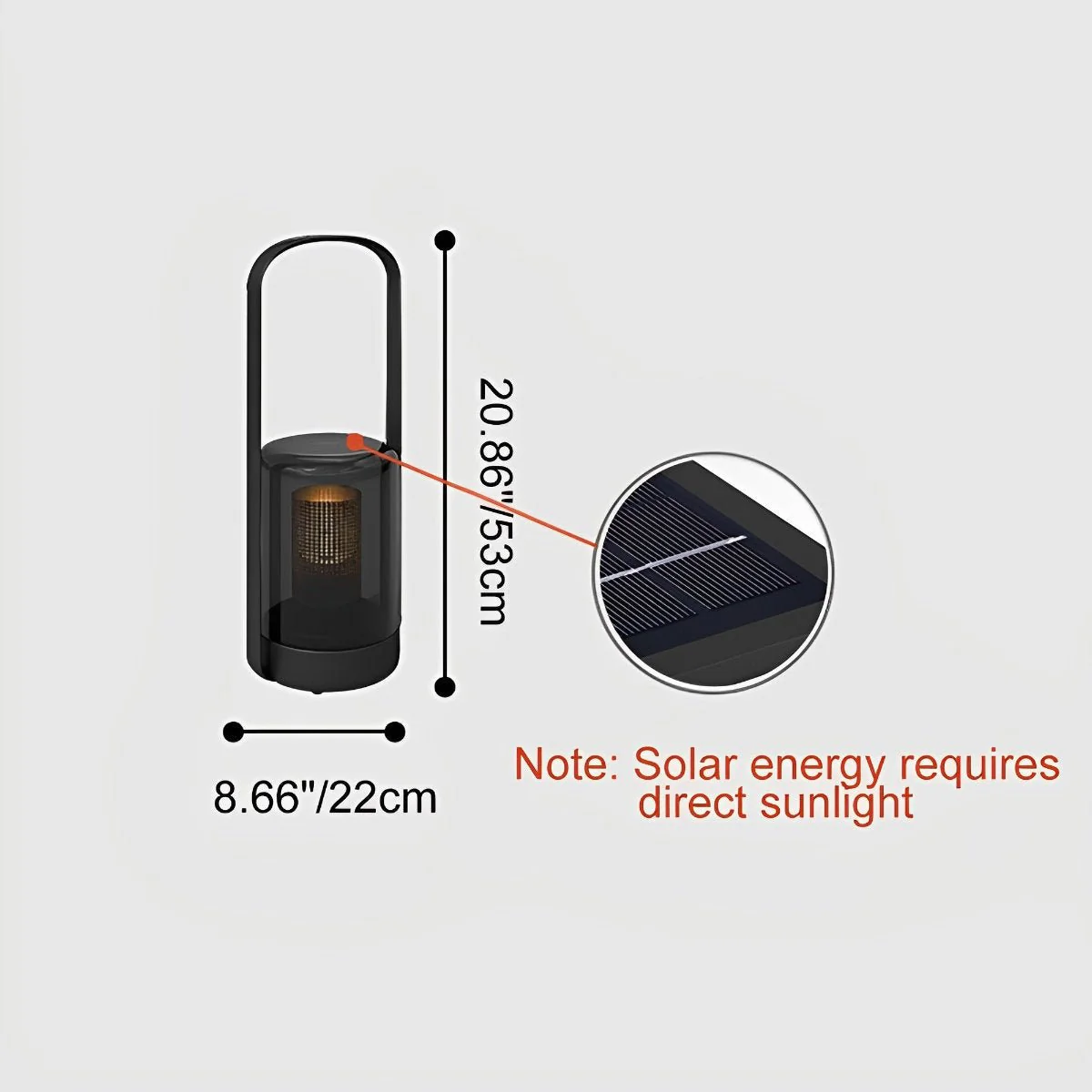 Cylinder Waterproof Solar LED Outdoor Table Floor Lamp - Image 13