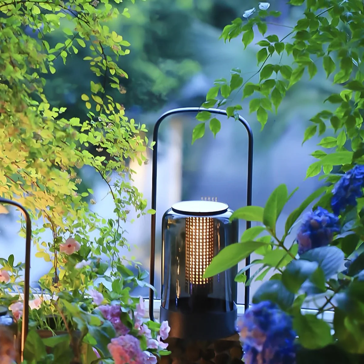 Cylinder Waterproof Solar LED Outdoor Table Floor Lamp - Image 9