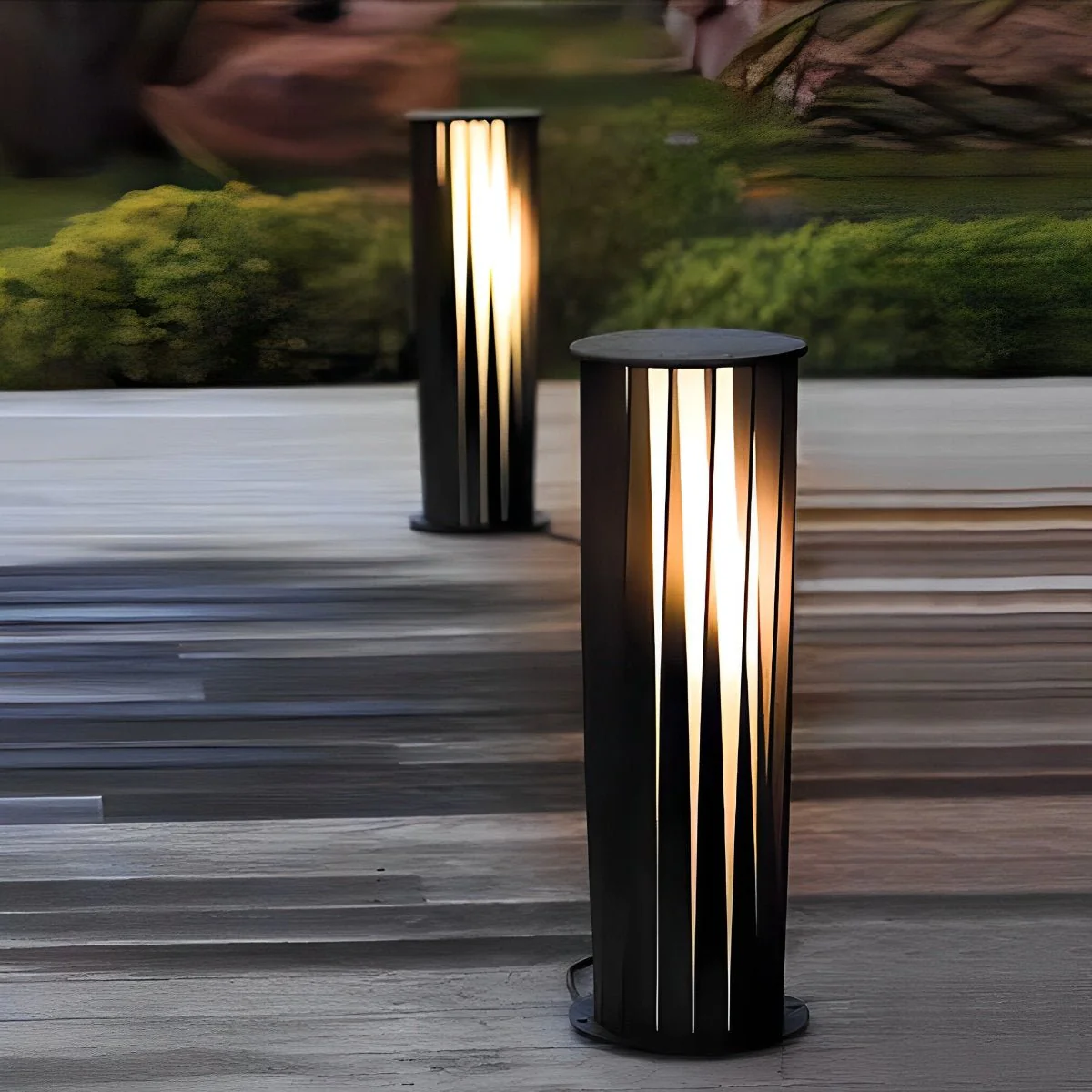 Creative Cylindrical LED Waterproof Black Modern Pathway Light Walkway Floor Lamp - Image 10