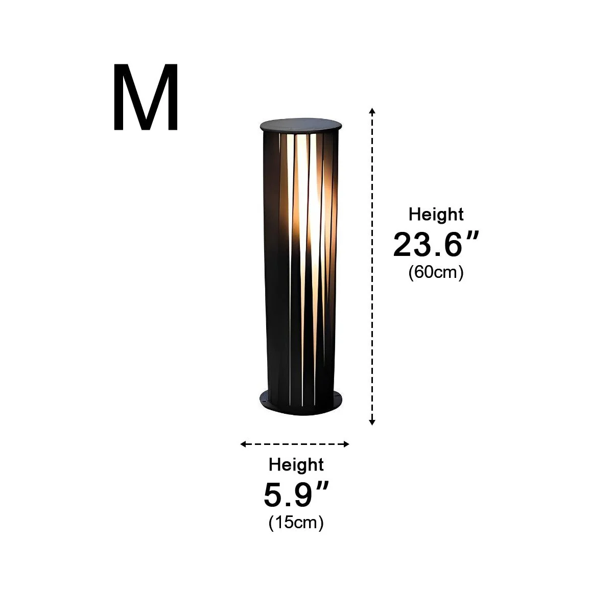 Creative Cylindrical LED Waterproof Black Modern Pathway Light Walkway Floor Lamp - Image 15