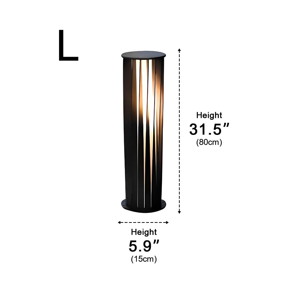 Creative Cylindrical LED Waterproof Black Modern Pathway Light Walkway Floor Lamp - Image 16