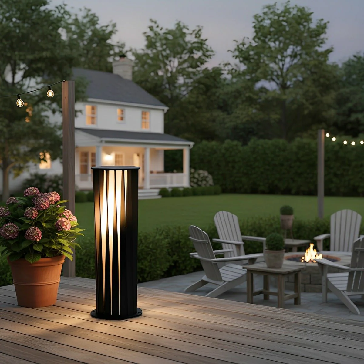 Creative Cylindrical LED Waterproof Black Modern Pathway Light Walkway Floor Lamp - Image 3