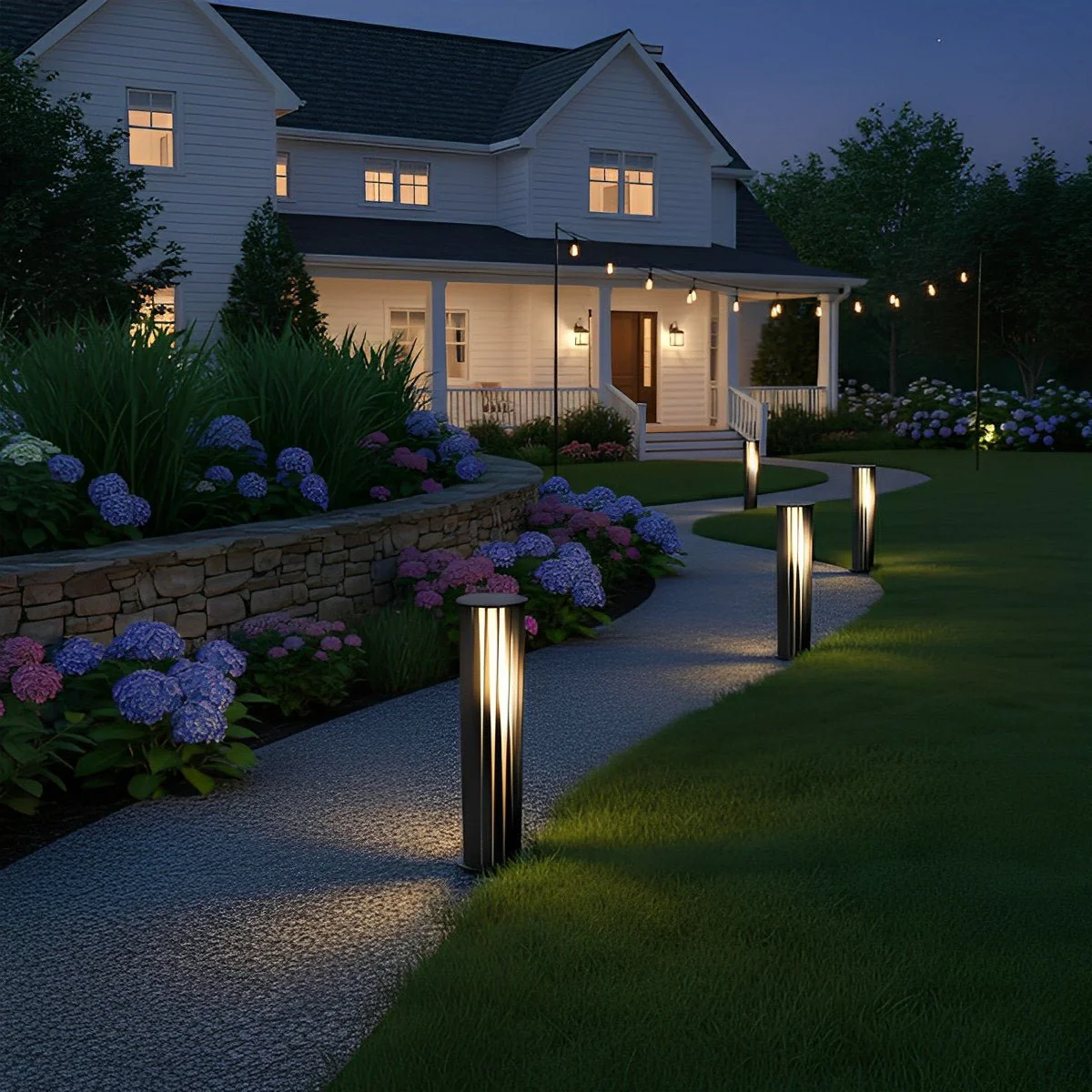 Creative Cylindrical LED Waterproof Black Modern Pathway Light Walkway Floor Lamp - Image 5