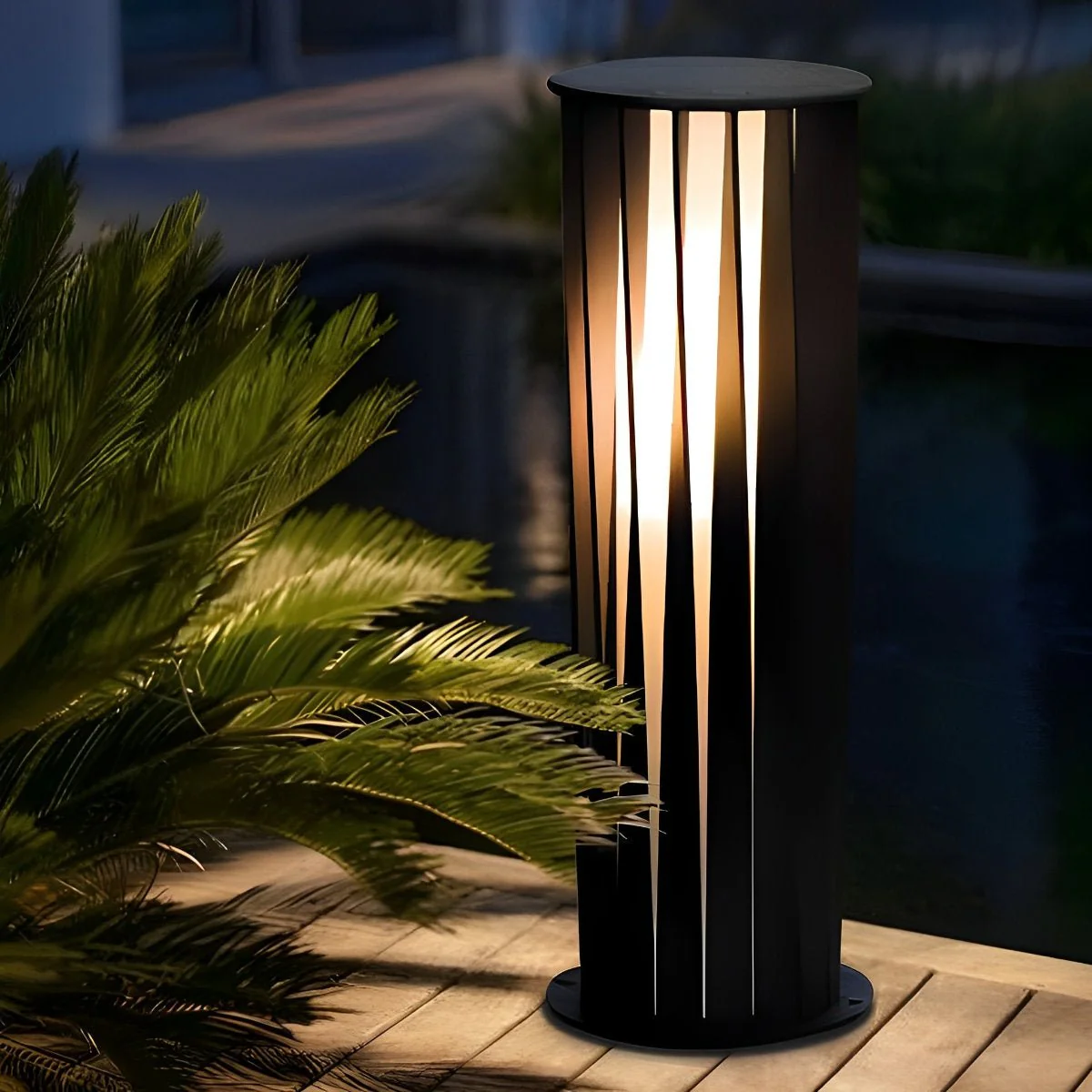 Creative Cylindrical LED Waterproof Black Modern Pathway Light Walkway Floor Lamp - Image 6