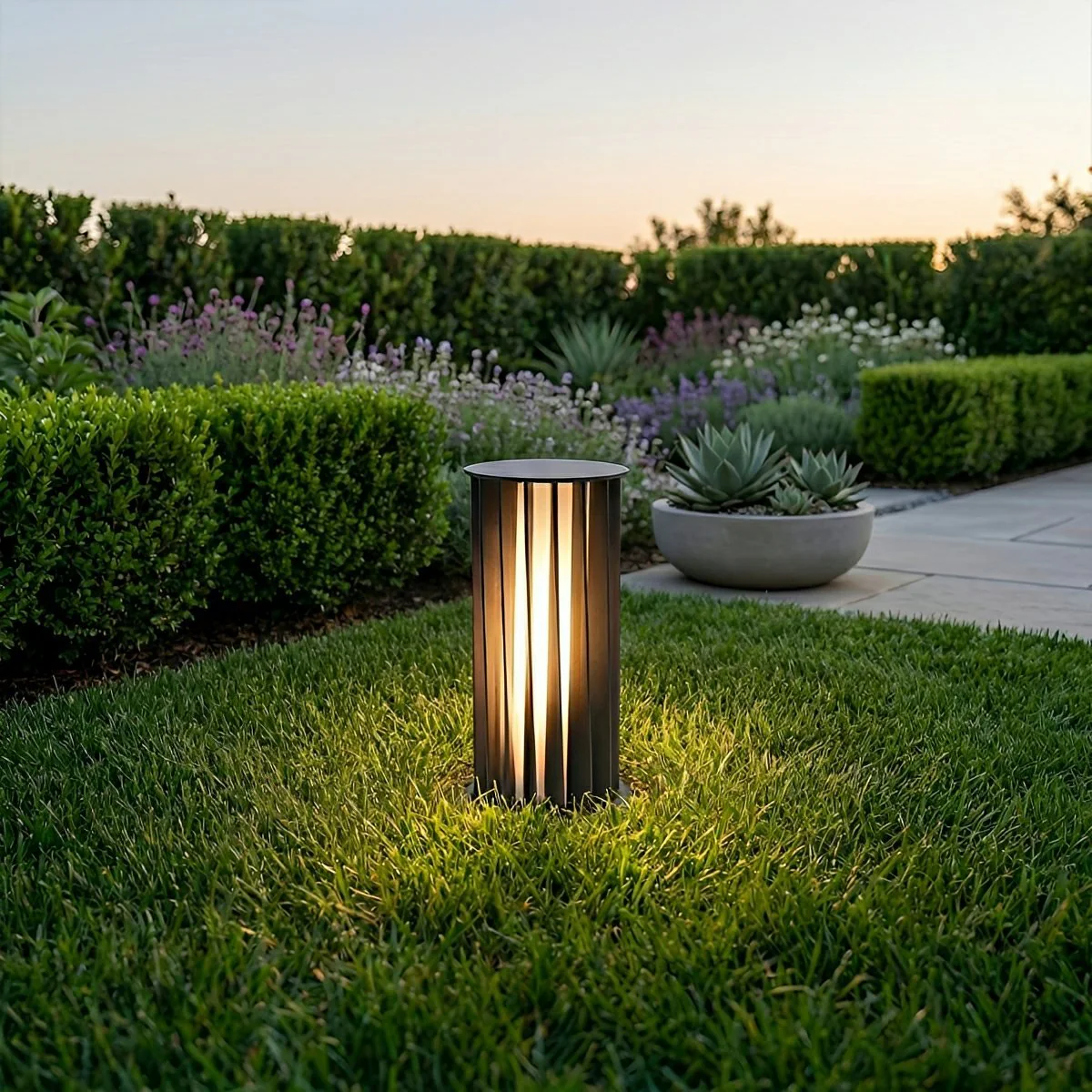 Creative Cylindrical LED Waterproof Black Modern Pathway Light Walkway Floor Lamp - Image 7