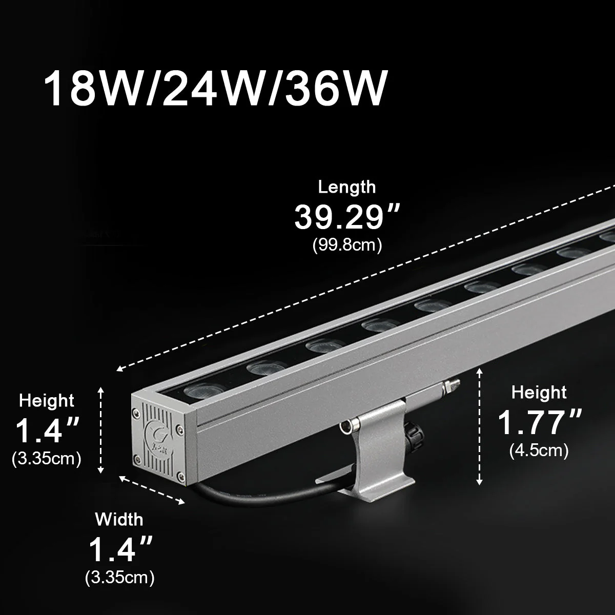 DC24V Low Voltage Waterproof Outdoor LED Wall Washer Lights 39.37'' - Image 17