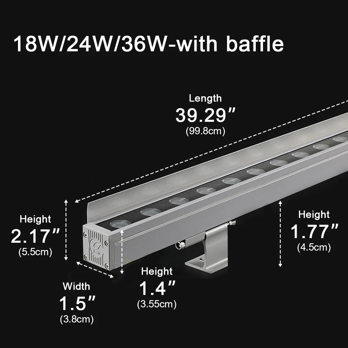 DC24V Low Voltage Waterproof Outdoor LED Wall Washer Lights 39.37'' - Image 19