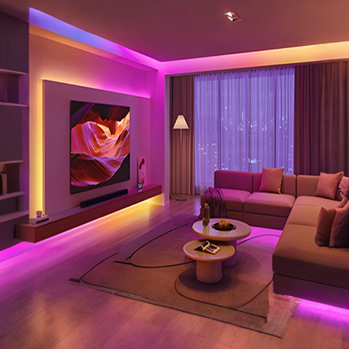 Waterproof DIY RGB Smart Recessed Atmosphere LED Light Strip - Image 8