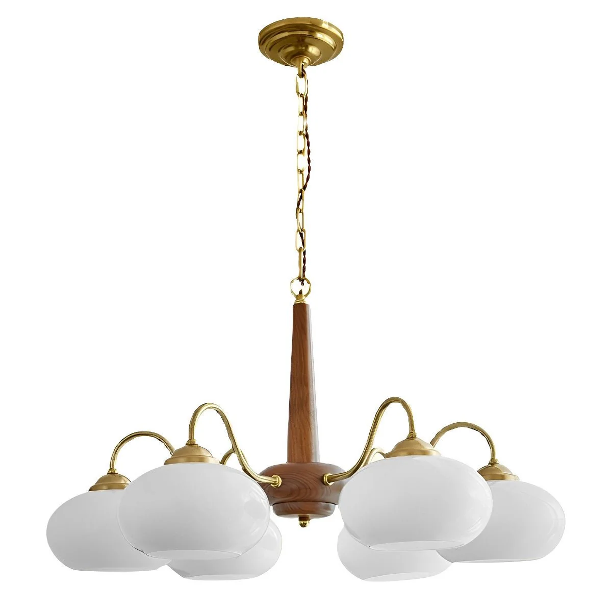 Nordic Glass Wood Metal Chandelier Hanging Lights - Image 7