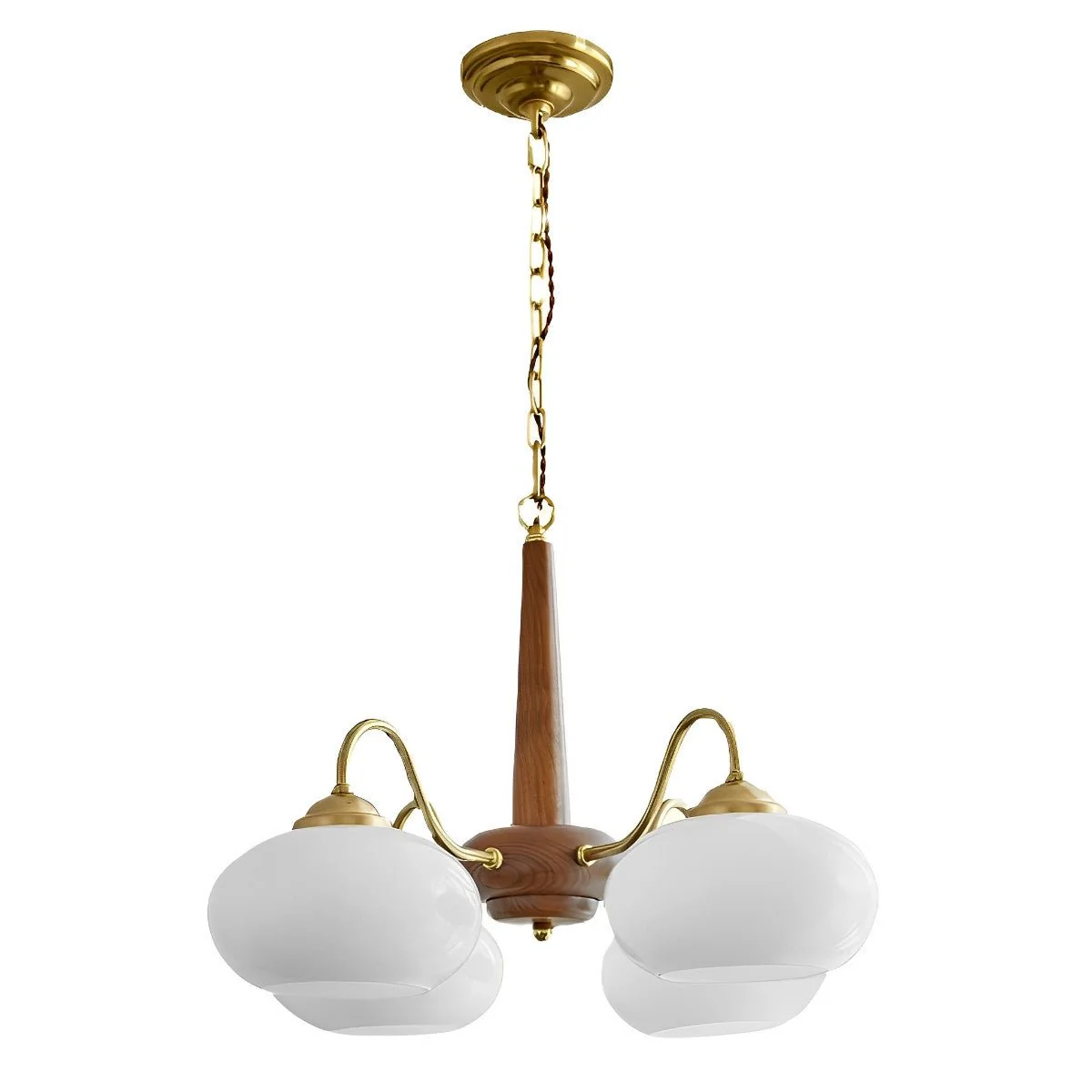 Nordic Glass Wood Metal Chandelier Hanging Lights - Image 8