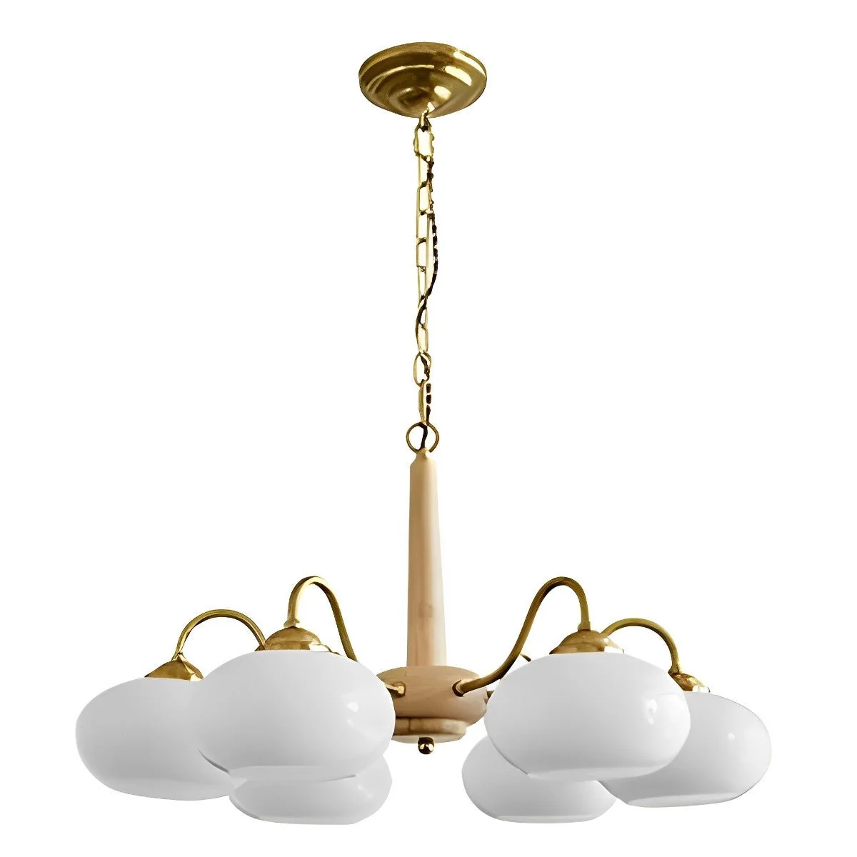 Nordic Glass Wood Metal Chandelier Hanging Lights - Image 9