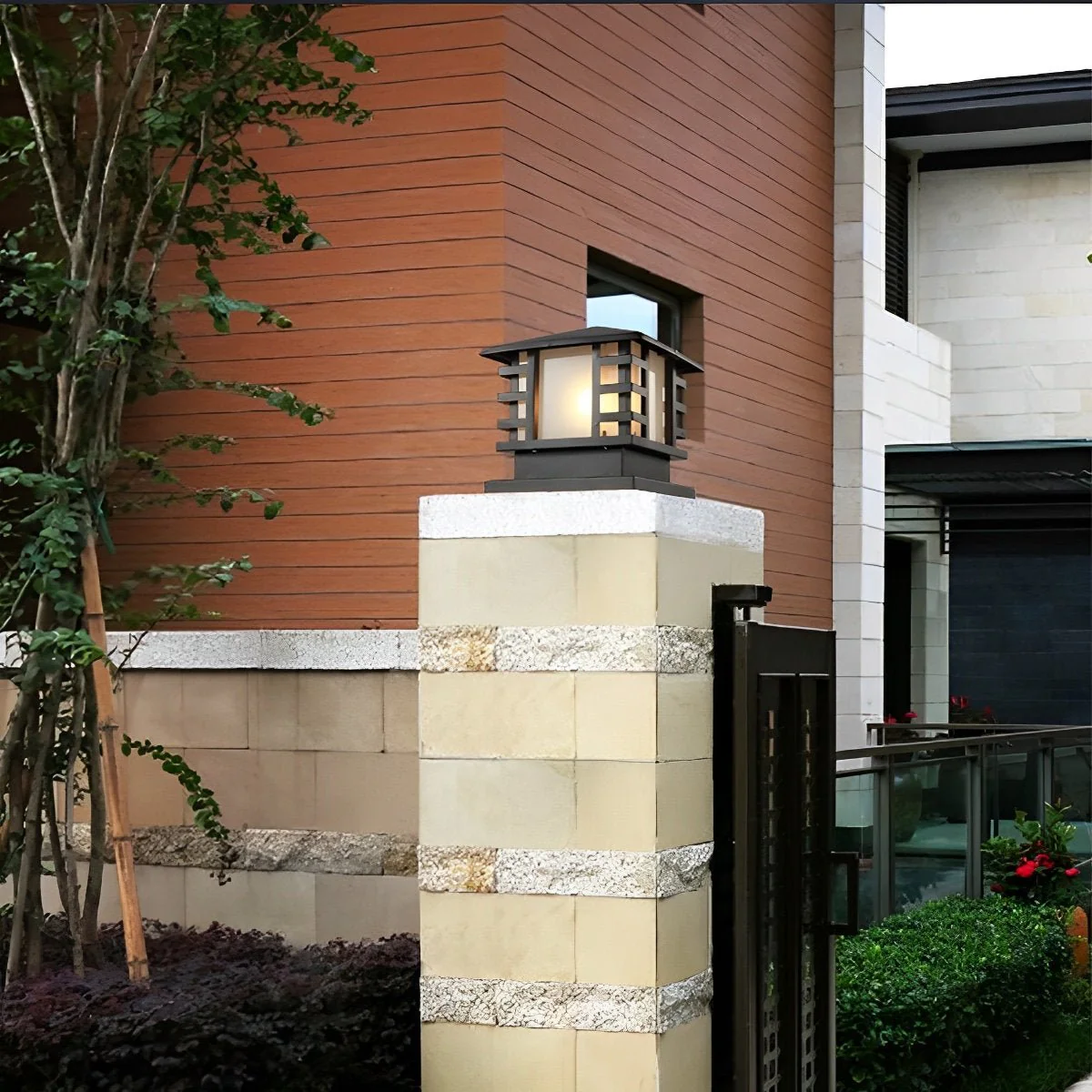 Retro Column LED Antique Garden Waterproof Courtyard Stigma Lamp - Image 10