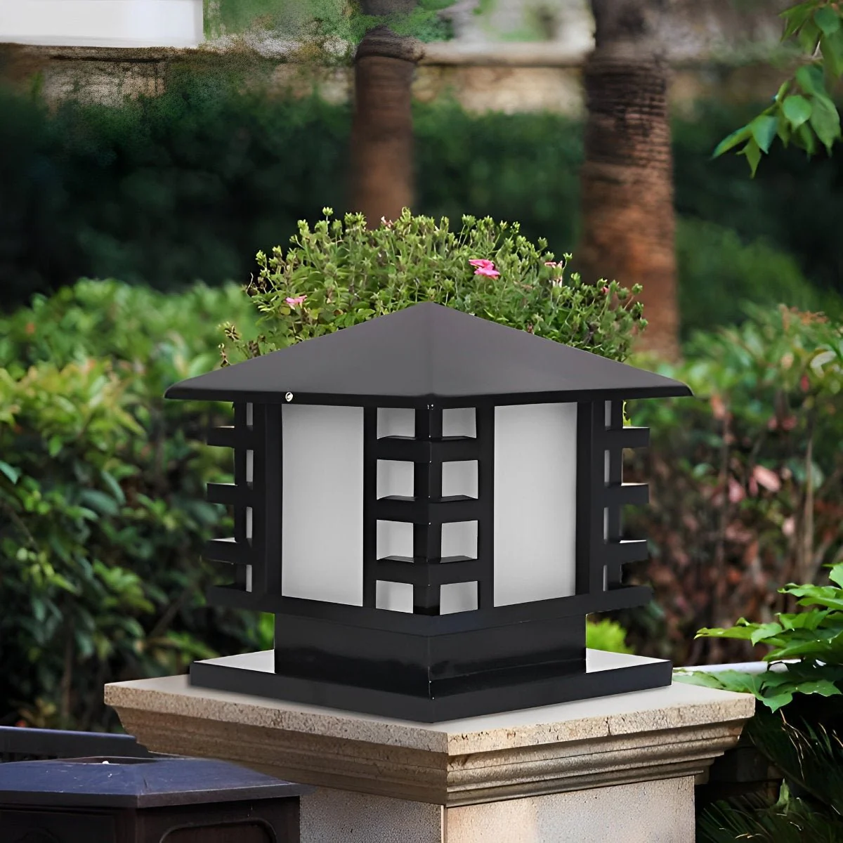 Retro Column LED Antique Garden Waterproof Courtyard Stigma Lamp - Image 11